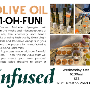 Olive Oil tasting at Infused Oils and Vinegars